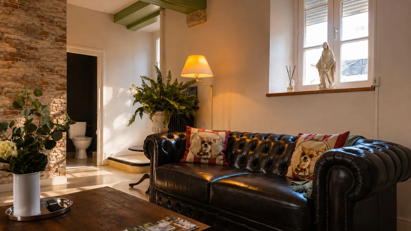 Canapé Chesterfield — Gîte 2 personnes